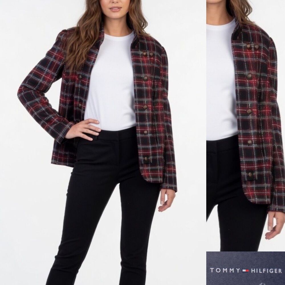 Tommy Hilfiger Military Band Jacket- Women’s Sz XL - RED - NWT